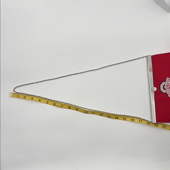 Ohio State Buckeye Football Red Clutch with Chain Strap - Picture 5 of 9